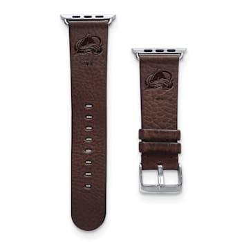 Gametime NHL Colorado Avalanche Brown Leather Apple Watch Band (38/40mm
M/L). Watch not included.