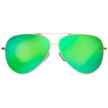 Flying Fisherman Crew Polarized Sunglasses Gold Tone Frame/Amber Green
Mirror Lens