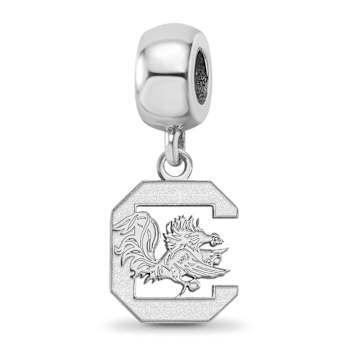 Sterling Silver Rhodium-plated LogoArt University of South Carolina
Small Dangle Bead