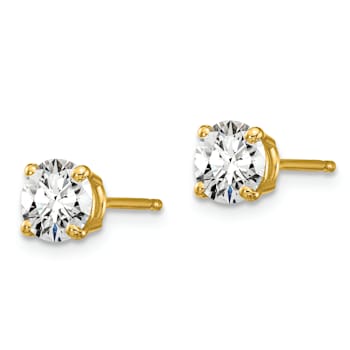 14K Yellow Gold Lab Grown Diamond 1ct. VS/SI GH+, 4-Prong Earrings