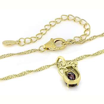 Garnet Aquarius Birthstone Pendant