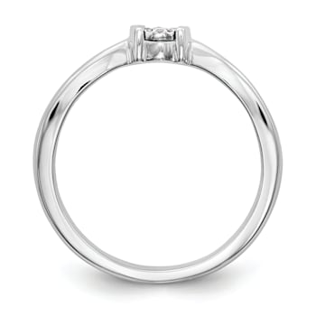Rhodium Over 14K White Gold First Promise Diamond Promise/Engagement Ring