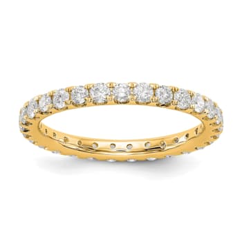 14K Yellow Gold Lab Grown Diamond SI1/SI2, G H I, Eternity Band