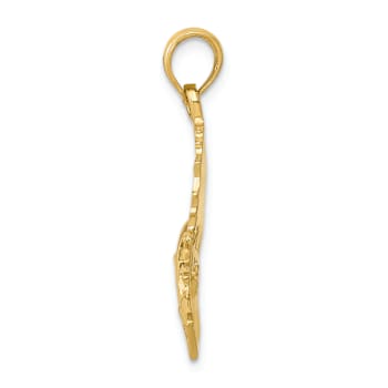 14k Yellow Gold Polished Sailfish Pendant
