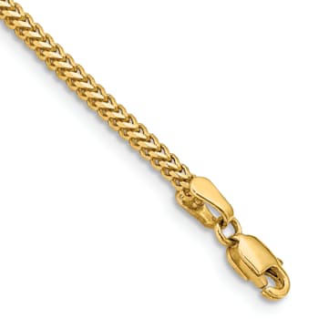 14k Yellow Gold 1.5mm Franco Link Bracelet