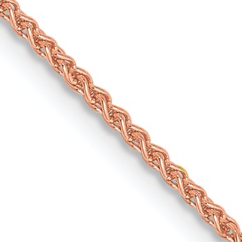 14k Rose Gold 1.25mm Solid Polished Spiga 24 Inch Chain