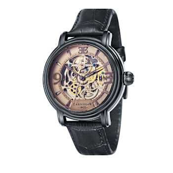 Thomas Earnshaw Longcase Automatic Gray Dial Black Stainless Steel Band
Skeleton Watch