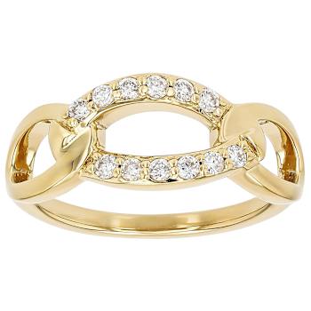 Meaningful Lab-Grown Diamond Crossover Ring 0.25ctw In 14K Gold Over
Sterling Silver