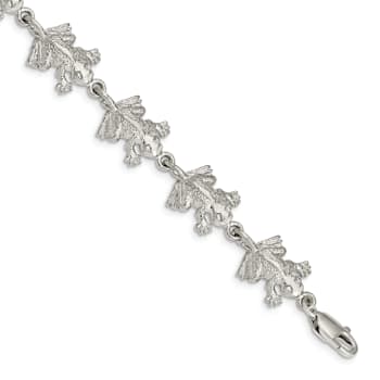 Sterling Silver Frogs Bracelet