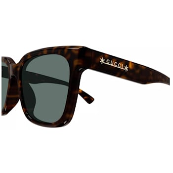 Gucci Havana Frame/ Green Lens Sunglasses