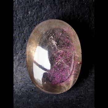 "Pink Fire" Covellite Included Quartz 27.5x21.0mm Oval
Cabochon 41.00ct