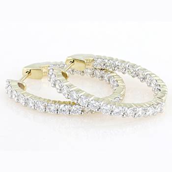 Lab-Grown Diamond Inside-Out Hoop Earrings In 14K Gold 2.00ctw