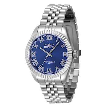Invicta Specialty 36mm Blue Dial Stainless Steel Quartz Watch