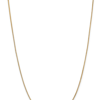 14k Yellow Gold 0.9mm Solid Franco Link 30 Inch Chain