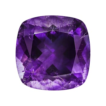 Amethyst With Needles 14.5mm Square Cushion 11.00ct