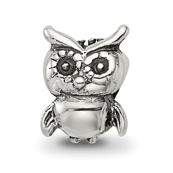 Sterling Silver Owl Bead