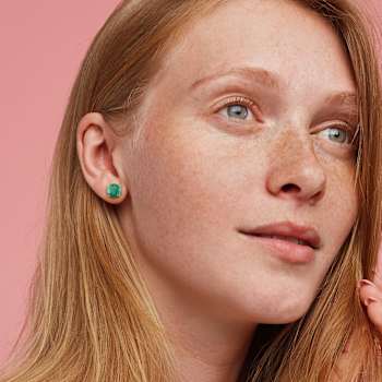 Emerald 10K Yellow Gold Earrings 1.6ctw
