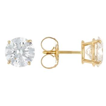 Lab-Grown Diamond Stud Earrings In 14K Gold 3.00ctw