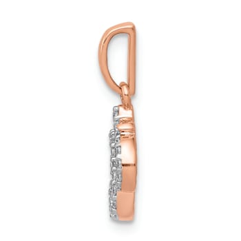 14K Two-tone Gold  Diamond Om Pendant