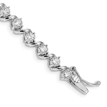 14K White Gold Lab Grown Diamond VS/SI GH, Bracelet