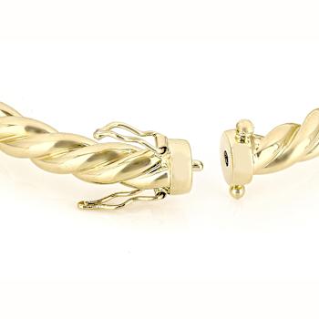 Twisted Bangle Bracelet In 18K Gold Over Bronze