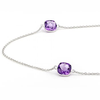 Multi-Gem 14k White Gold 34" Necklace 20.08ctw