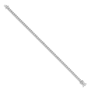 14K White Gold Lab Grown Diamond Illusion Setting Bracelet