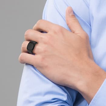 Stainless Steel Polished Black IP-plated with Black Cubic Zirconia
Signet Ring