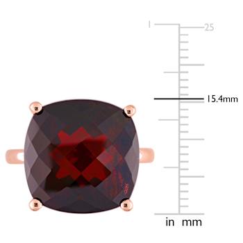 Garnet 14K Rose Gold Ring 15.00ctw