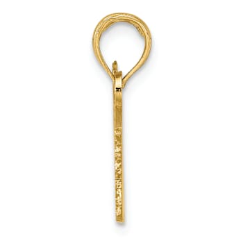 10K Yellow Gold Textured American Flag Charm