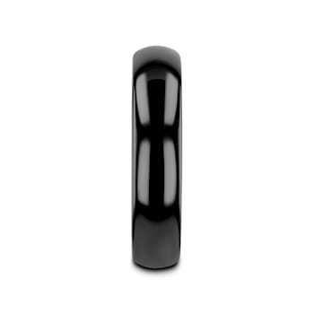 RAVEN Domed Black Tungsten Wedding Band 4mm
