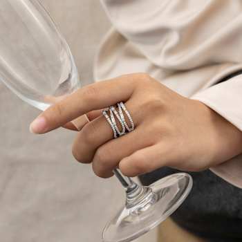 White Cubic Zirconia Platinum Over Sterling Silver Ring 1.67ctw