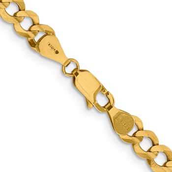 14k Yellow Gold 5.9mm Flat Cuban 26 Inch Chain