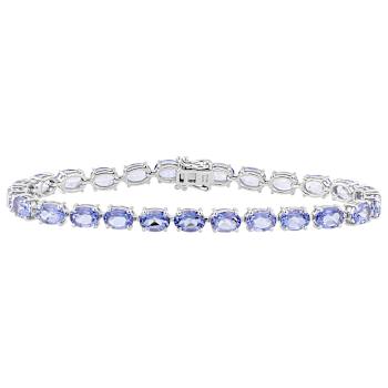 Blue Topaz Tennis Bracelet In Sterling Silver 20.25ctw