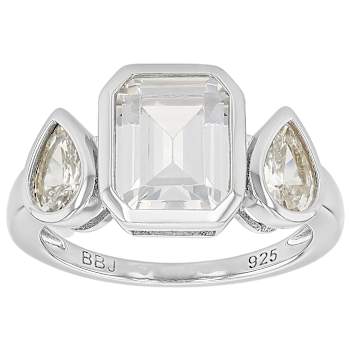 Round CZ Cocktail Ring 2.32ctw In Sterling Silver