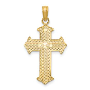 14k Yellow Gold Passion Cross Pendant