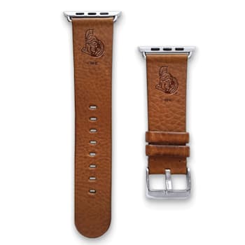 Gametime NHL Ottawa Senators Tan Leather Apple Watch Band (42/44mm M/L).
Watch not included.