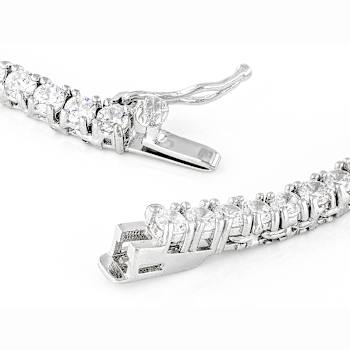 Classic CZ Tennis Necklace In Sterling Silver