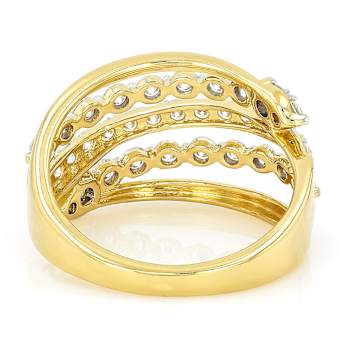Refined Lab-Grown Diamond Ring 1ctw In 14K Gold Over Sterling Silver