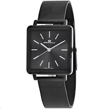 Oceanaut Women's Traditional Black Dial, Black Stainless Steel Watch