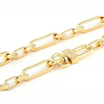 Scroll Necklace In 18K Gold Over Bronze 22 Inch