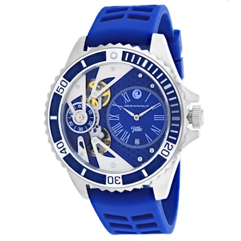 Oceanaut Men's Tide Blue Dial, Blue Rubber Strap Watch