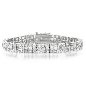 CZ Tennis Bracelet In Sterling Silver