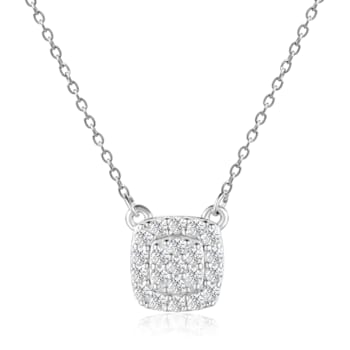 White Topaz Sterling Silver Necklace, 16 Inches