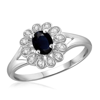 Black Sapphire Rhodium Over Sterling Silver Ring 0.28ctw