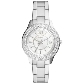 Fossil Women's Stella White Dial, Stainless Steel Watch