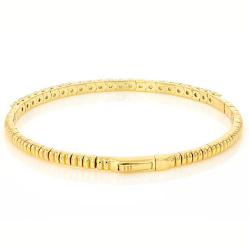 Lab-Grown Diamond Flex Bangle In 14K Gold Over Sterling Silver
