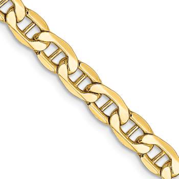 14k Yellow Gold 4.75mm Semi-Solid Anchor Chain 22 inch