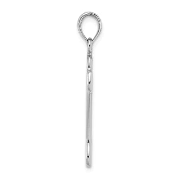 Rhodium Over 14k White Gold Cut-Out Polished Dog Bone Charm