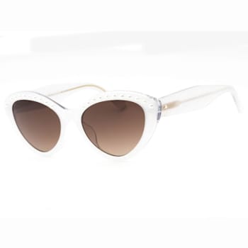 Kate Spade Juni White Cat Eye Frames / Brown Lenses Sunglasses